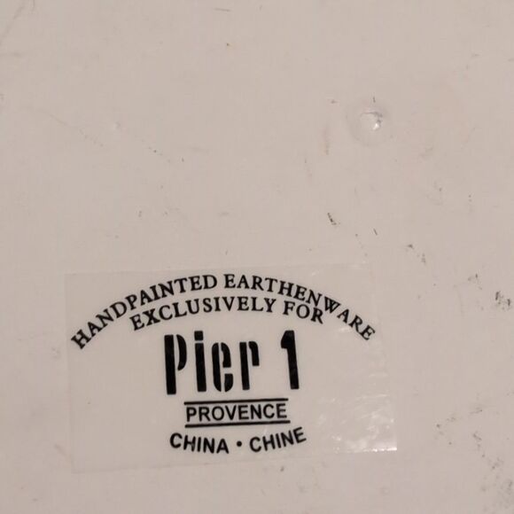 Vintage Pier 1 Imports Round Provence Hand Painted Earthenware Hot Plate Trivet - Picture 6 of 8